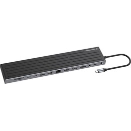 Conceptronic DONN32B replicatore di porte e docking station per laptop Cablato USB 3.2 Gen 1 (3.1 Gen 1) Type-C Grigio, Argento