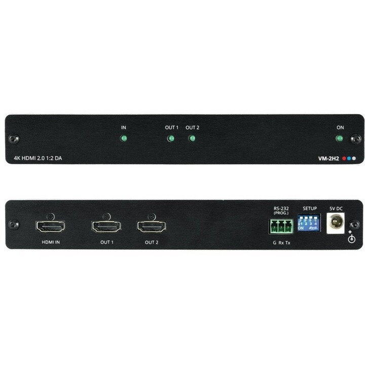 Kramer VM-2Hx 90-70745190 1:2 HDMI 1.4 Verteilerverstärker 6.75Gbps HDCP 3D Deep Color Reclocked Equalized Kompakt Schwarz