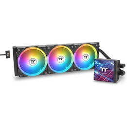 Kit de resfriamento líquido para CPU Thermaltake Magfloe 420 mm RGB preto para 2011/1851/1700/1200/1156/1155/1151/AM2/AM3/AM4/AM