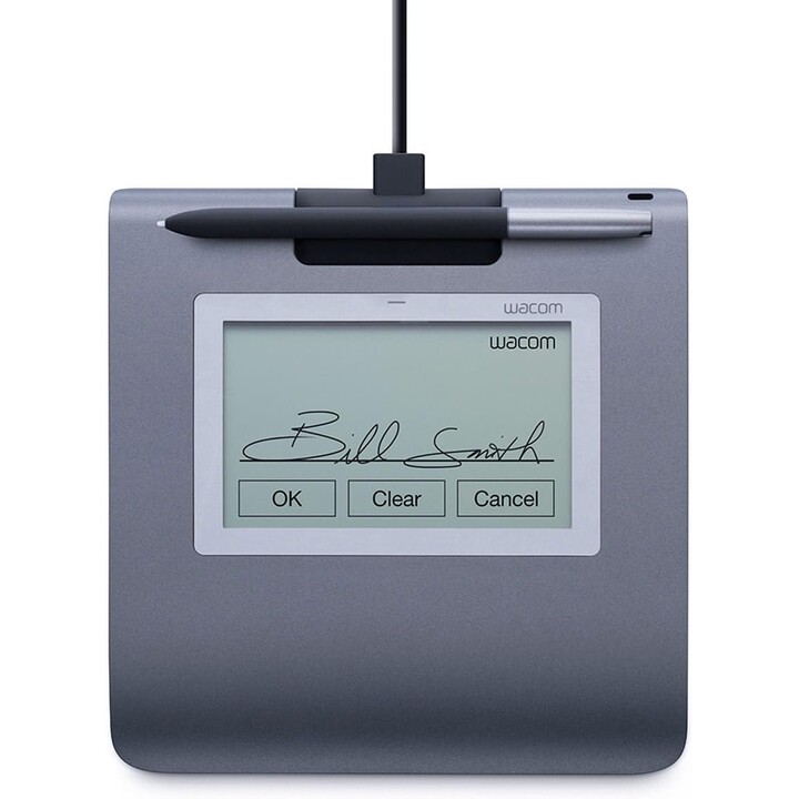 Wacom STU-430 4.5" Monochrome LCD Signature Pad 320x200 EMR 1024 niveaux de pression USB Gris