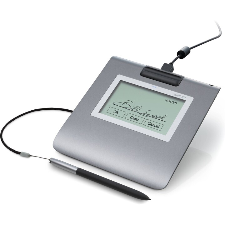 Wacom STU-430 4.5" Monochrome LCD Signature Pad 320x200 EMR 1024 niveaux de pression USB Gris