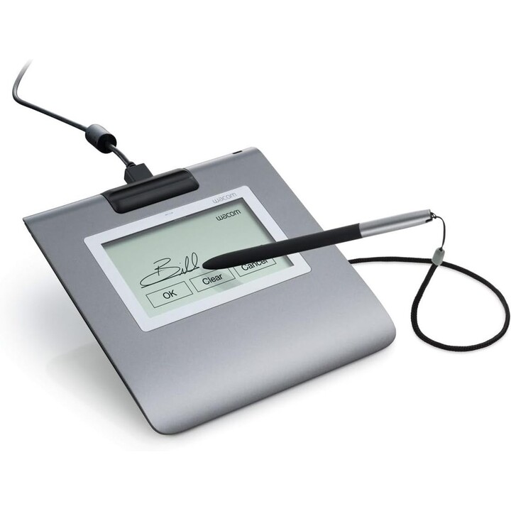 Wacom STU-430 4.5" Monochrome LCD Signature Pad 320x200 EMR 1024 niveaux de pression USB Gris