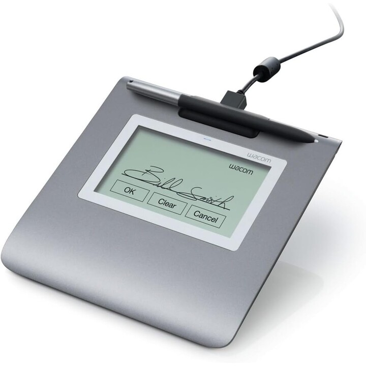 Wacom STU-430 4.5" Monochrome LCD Signature Pad 320x200 EMR 1024 niveaux de pression USB Gris
