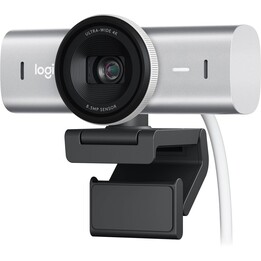 Logitech Master Series MX Brio 4K UHD Webcam 3840x2160@30fps 8.5MP Sony STARVIS Dual Beamforming Mics Graphite Pale Gray