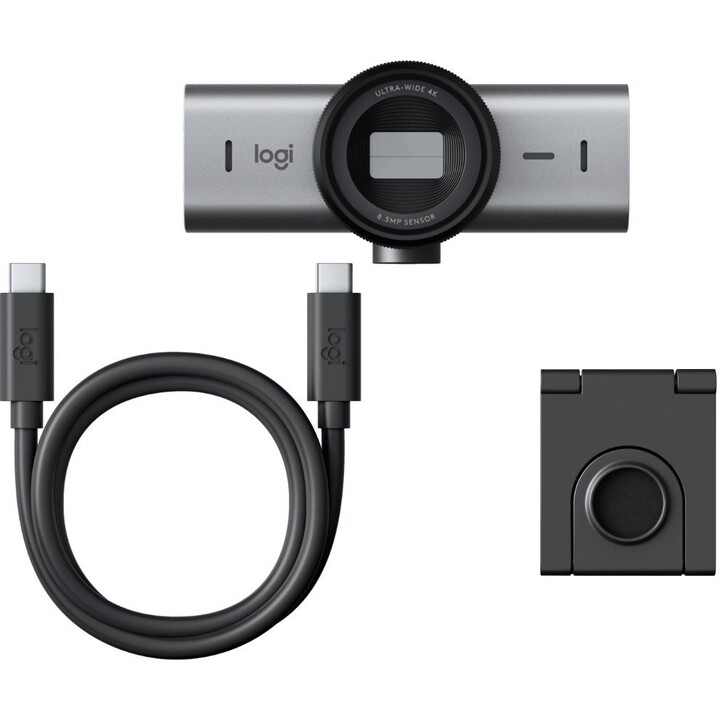 Webcam Logitech Master Series MX Brio 4K UHD 3840x2160@30fps 8,5MP Sony STARVIS Doppio microfono Beamforming Grafite grigio chia