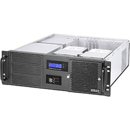 Realpower RPS19-G3380 106155 3U Rackmount Server Case ATX Black No PSU LCD Display 2xUSB 2.0 4x3.5" Bays