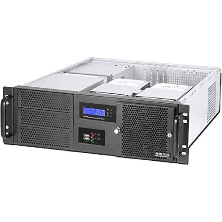 Realpower RPS19-G3380 106155 3U Rackmount Server Case ATX Nero Senza PSU Display LCD 2xUSB 2.0 4x3.5" Bays