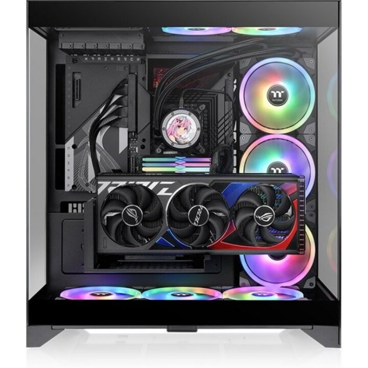 Thermaltake CTE E550 TG Mid Tower E-ATX Case 3x Tempered Glass Panels Dual Chamber Black Hidden Connector Support 3-Way GPU Moun