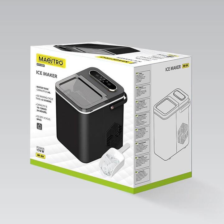 MAESTRO MR-820 Ice Machine Black