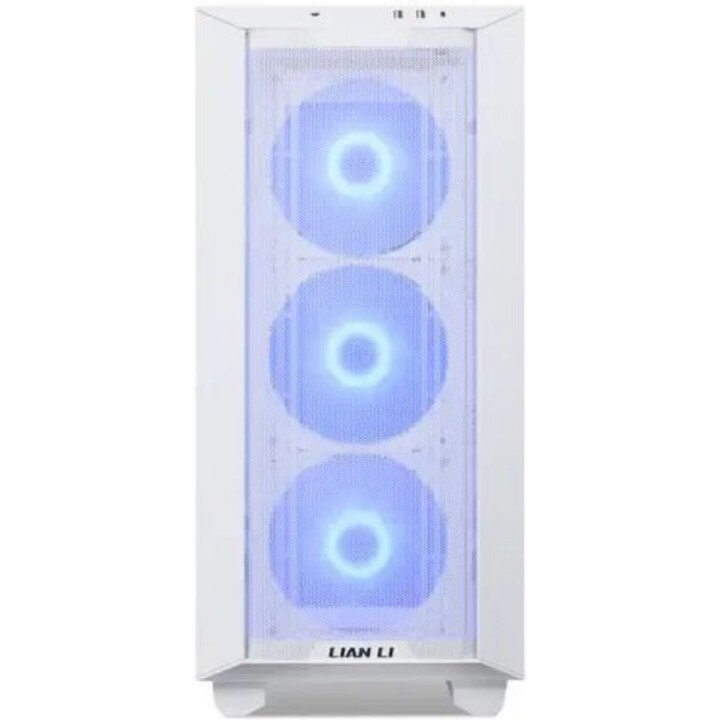 Lian Li Lancool III G99.LAN3RW.00 RGB E-ATX Mid Tower Case White 4x140mm PWM ARGB Fans Mesh Panels Tempered Glass USB-C No PSU