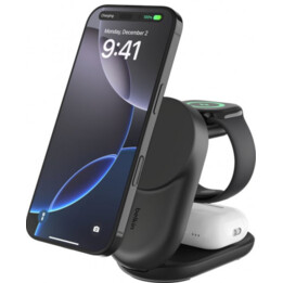Belkin - Qi2 Fitness Tracker, Auriculares, Smartphone, Smartwatch, Negro, Cargador inalámbrico USB, Carga rápida