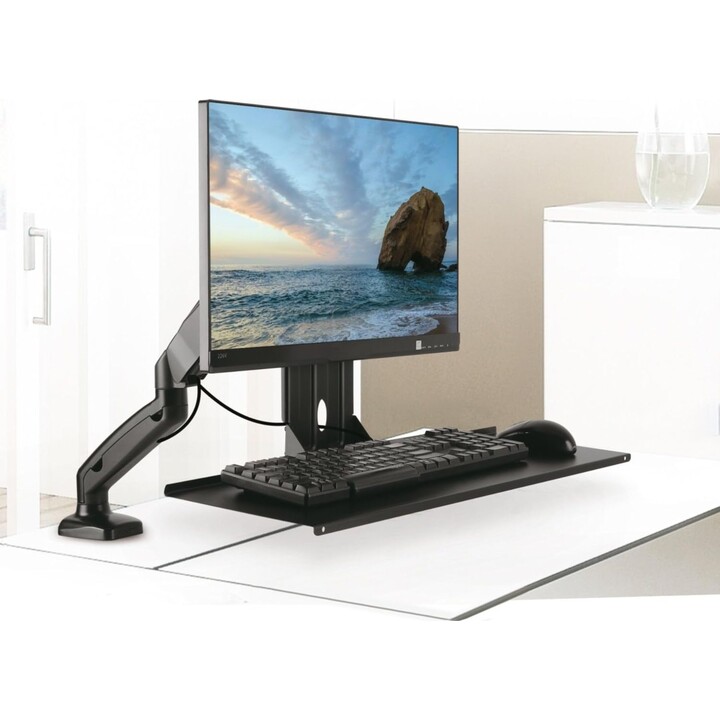 Maclean MC-756 - Soporte para Teclado, Accesorio complementario para Soporte de Monitor, VESA 75x75, 100x100