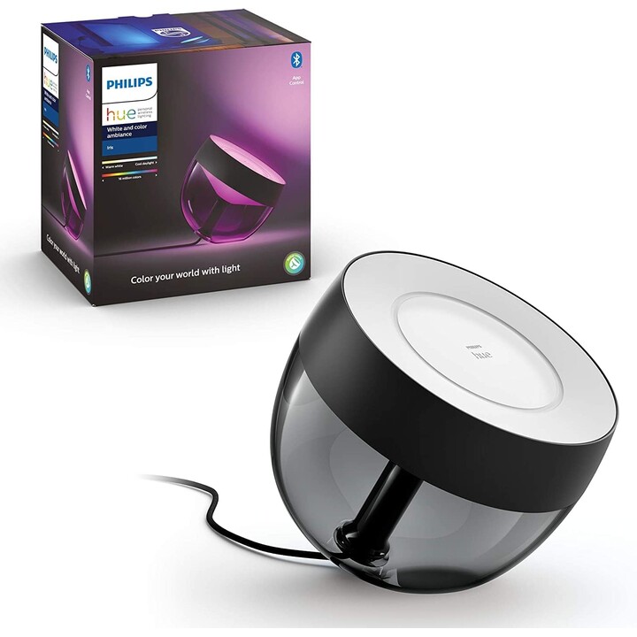 Philips Hue, Smart LED Table Lamp, Hue Iris, White and Color Light, Black