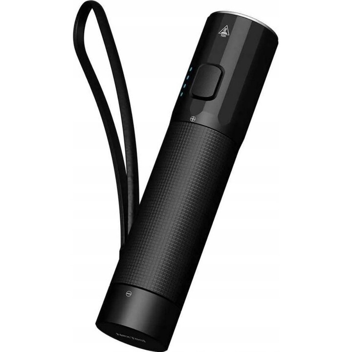 NexTool NE20069 Rechargeable and Waterproof Handheld LED Flashlight 1,200 lm, Black