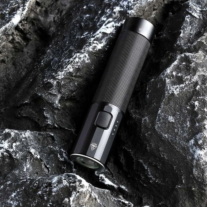 NexTool NE20069 Rechargeable and Waterproof Handheld LED Flashlight 1,200 lm, Black