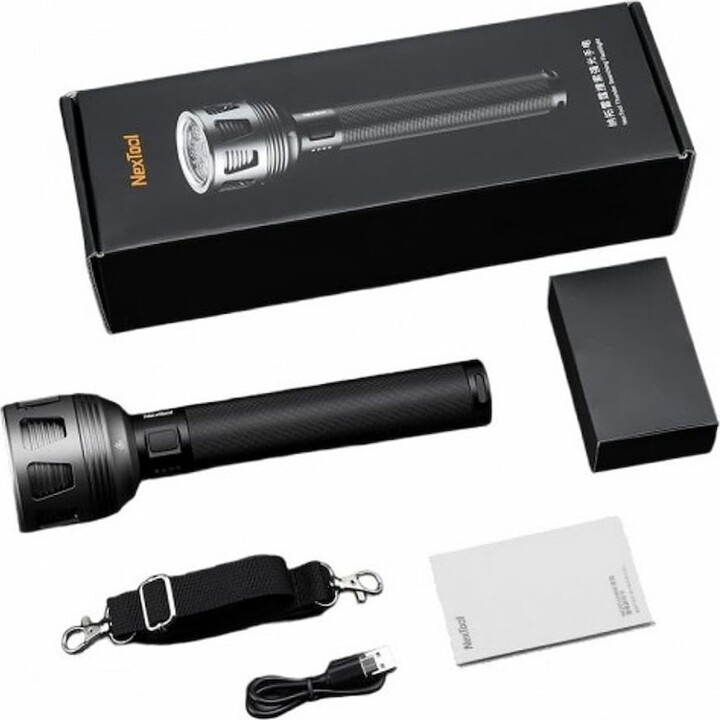 NexTool NE20168 Linterna LED táctica, 120 h, recargable, resistente al agua, USB, Negro