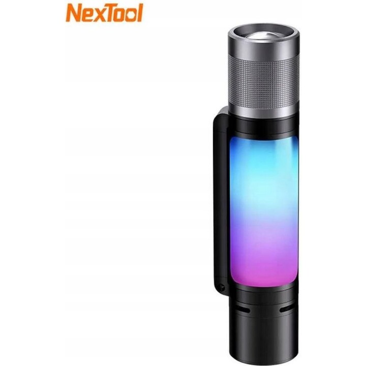 NexTool Thunder Music NE20161A 12-in-1 Multifunction Flashlight, Black and Gray