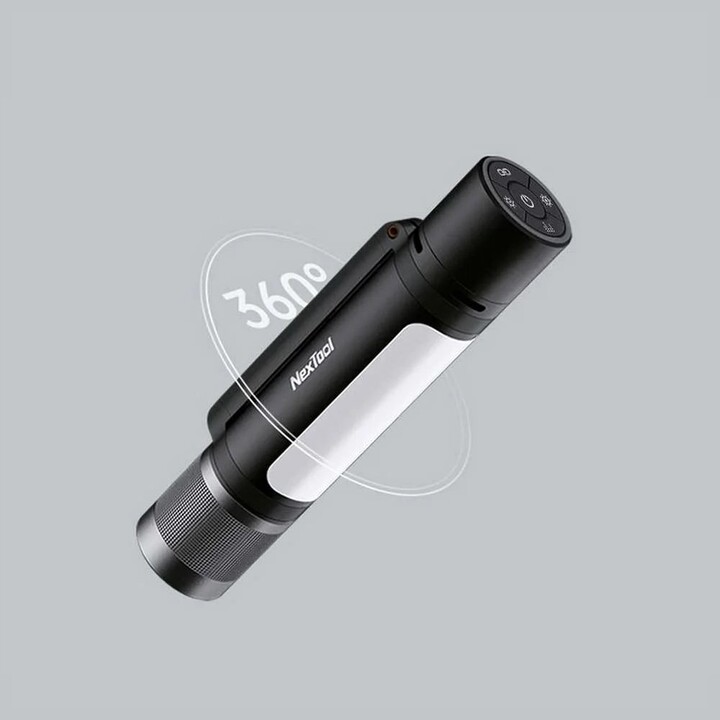 NexTool Thunder Music NE20161A 12-in-1 Multifunktions-Taschenlampe, schwarz und grau