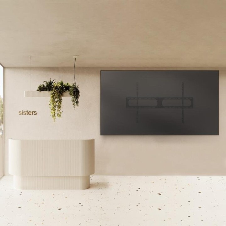 Supporto da parete per TV TooQ LP37140F-B per TV fino a 140", Acciaio nero