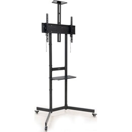 TooQ NEFERTITI FS1151M-B TV Stand, Floor Mount with Wheels, Height and Tilt Adjustable
