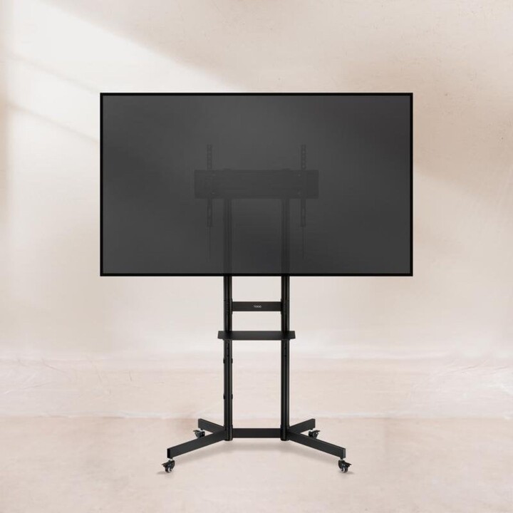 TooQ KEFRÉN FS1150M-B Meuble TV avec roulettes, réglable en hauteur, 37-70", capacité 70 kg, noir