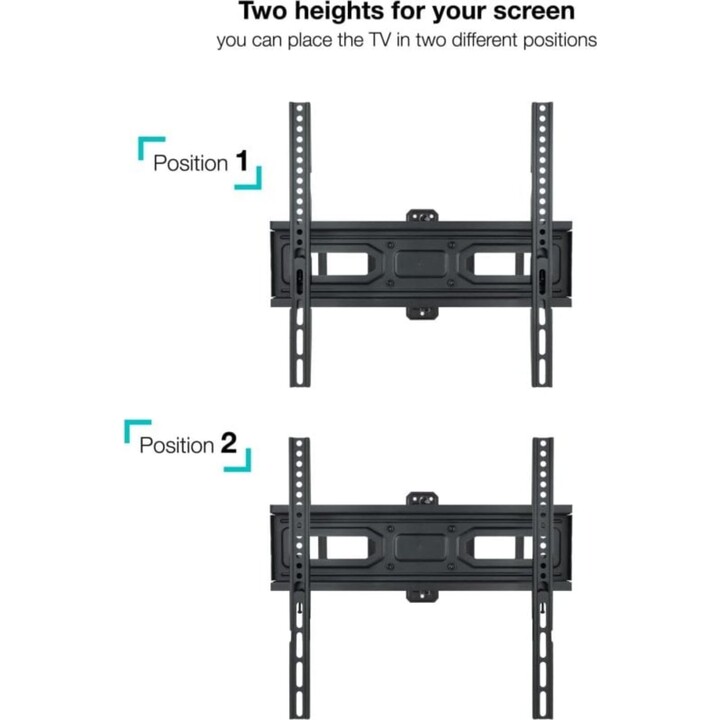 Suporte de parede giratório/inclinável TooQ LP7846TN-B para TVs de 32"-70" VESA 400x400 Máx. 40Kg