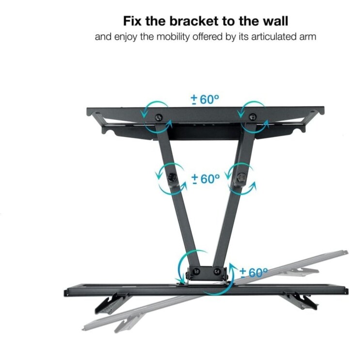 Suporte de parede giratório/inclinável TooQ LP7846TN-B para TVs de 32"-70" VESA 400x400 Máx. 40Kg