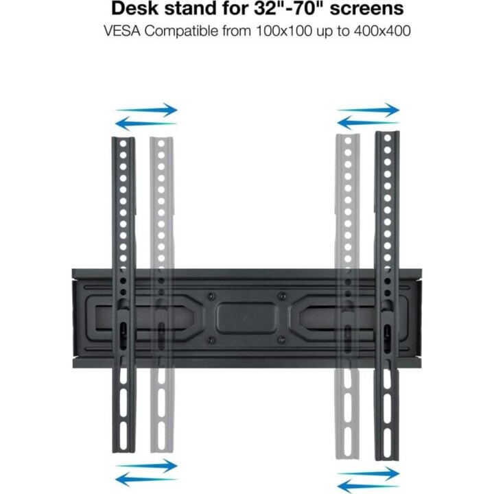TooQ LP7846TN-B Support mural pivotant/inclinable pour téléviseurs 32"-70" VESA 400x400 Max 40Kg