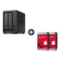 Server NAS Synology DiskStation DS725+ (2 alloggiamenti) + disco rigido NAS WD Red® Plus - 16 TB (2x 8 TB), 256 MB