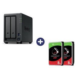 Synology DiskStation DS725+ NAS server (2 bays) + Seagate IronWolf® - 16 TB (2x 8 TB)