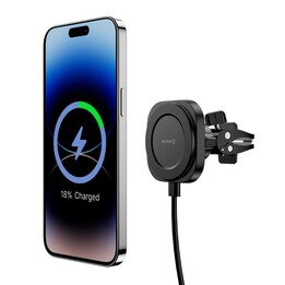 Magstick Compact Magnetic Car Holder With Wireless Charger 15W/7,5W (Magsafe Compatible)