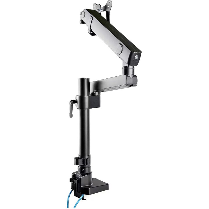 StarTech ARMPIVOT2USB3 Bras pour moniteur unique Support de bureau VESA 75x75/100x100 jusqu'à 34" 8kg Tilt/Pan/Rotation
