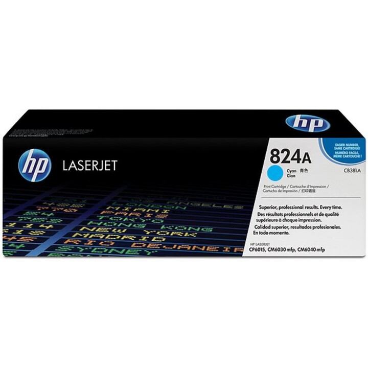 HP 824A CB381A Cartouche de Toner Cyan 18,000 Pages Haut Rendement LaserJet Enterprise P3015