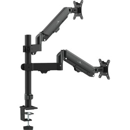 Maclean MC-136 Dual Monitor Mount, Gas Spring, 17"-32", 2-10 kg, Black