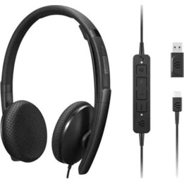 Lenovo kabelgebundene Kopfhörer, schwarz, Frequenz 20-20000 Hz, leichtes Design 137 g