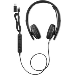 Lenovo 4XD1M39029 Wired USB-C Headphones, Circumaural, with Microphone and Noise Cancellation, Black