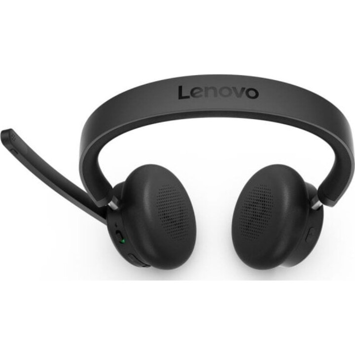 Lenovo 6550 Wireless Bluetooth Headphones with Noise Cancellation for Office and Calls, Black