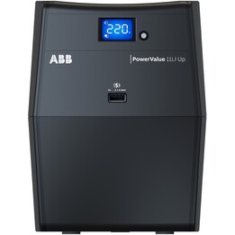 ABB 4NWP100170R0003 PowerValue 11LI UPS 600VA 360W Linha interactiva Torre LCD 4x C13 USB RS-232 Preto