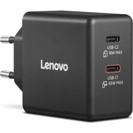 Lenovo Dual USB-C Charger 65W Gan Black - EU