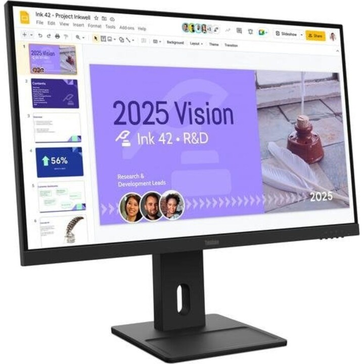 Monitor Lenovo ThinkVision E27Q-40 27 "QuadHD 100 Hz IPS com altura e alto-falantes ajustáveis ​​(tempo de resposta de 6 ms)