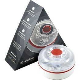 Balise lumineuse d´urgence connectée Help Flash V16 pour voiture / Homologuée / Base magnétique / Géolocalisable / Fonctionn