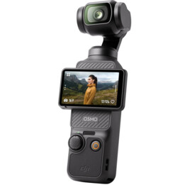 DJI Osmo Pocket 3, camera with 1" CMOS sensor and 4K/120fps video, 3-axis stabilization, fast focus, face/target tracking, 2" ro
