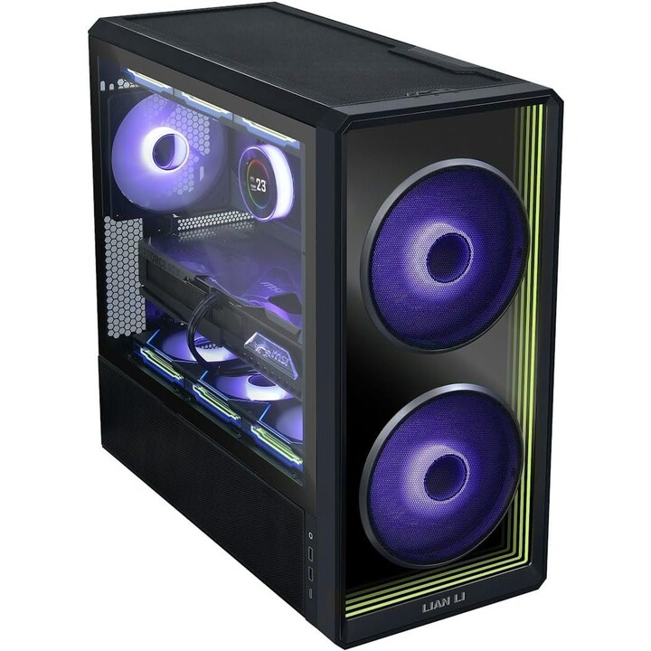 Caixa E-ATX Lian Li LANCOOL 217 INF Mid-Tower Infinity Mirror RGB 2x170 mm Ventoinhas 380 mm GPU 180 mm Arrefecedor para CPU Pre