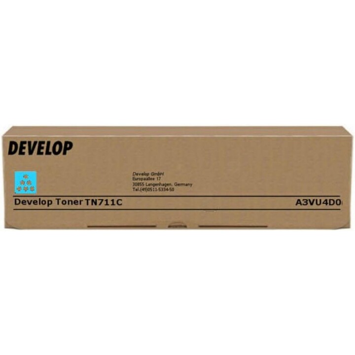 Develop TN711 A3VU4D0 Toner Ciano 31.500 páginas Ineo+ de alto rendimento 654 754