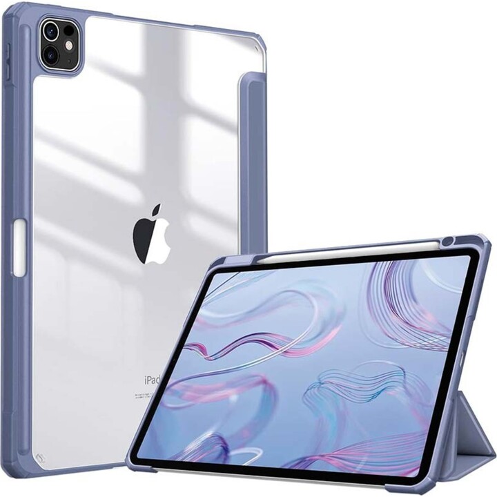 Capa Crystal Apple iPad Pro 2024 13 Compatível Azul