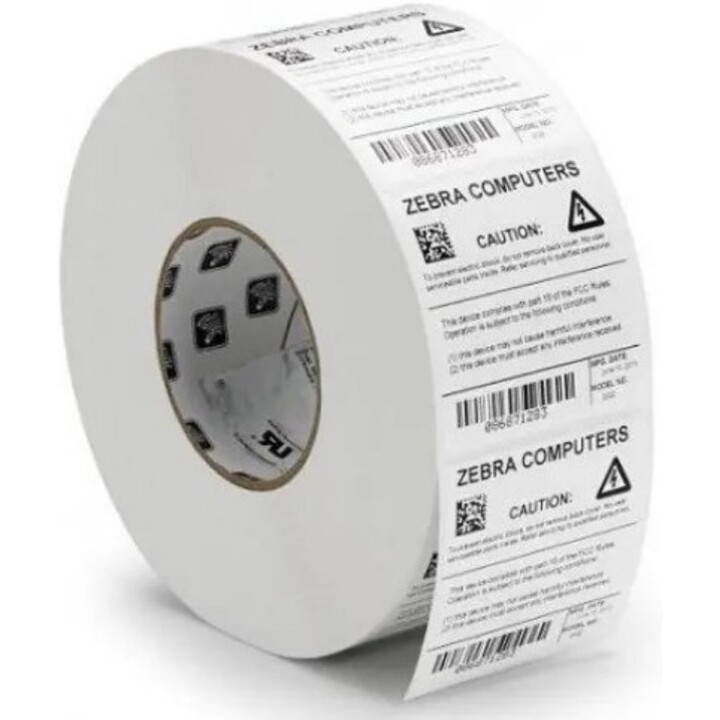 Zebra Z-Perform 1000D Direct Thermal Labels 102x76mm White Permanent Adhesive 2110 Labels/Roll 4 Rouleaux/Box