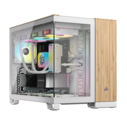Gabinete para computador Corsair CC-9011288-WW Bamboo Midi Tower, branco