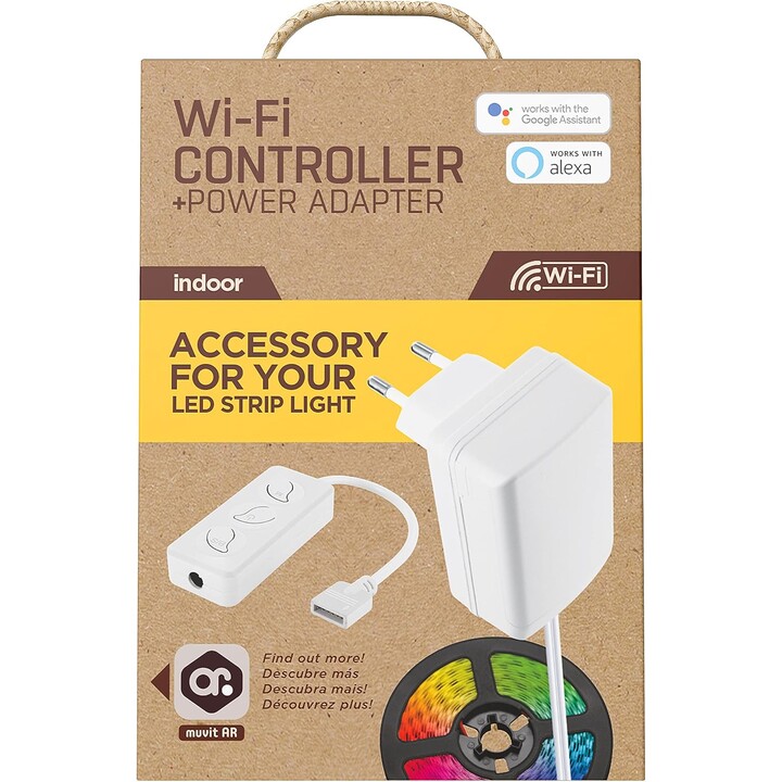 Kit controller WiFi muvit iO + trasformatore per strisce LED (compatibile con MIOLST002 e MIOLST004)