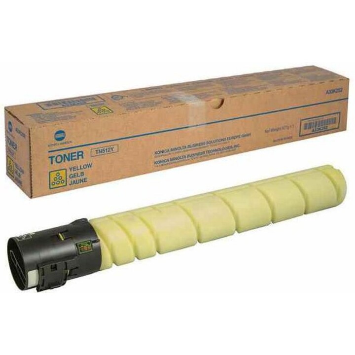 Konica Minolta TN-512 A33K252 Cartucho Tóner Amarillo 35.000 Páginas Alta Capacidad bizhub C454 C554