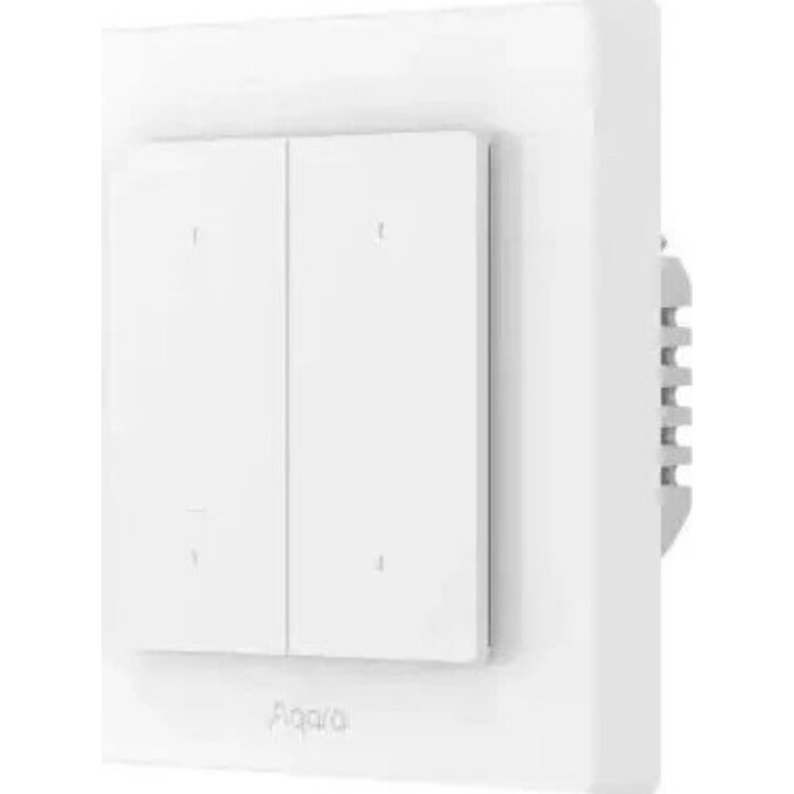 Kit de Interruptor de Sombra de Rolo AQARA H2 EU (DS-K02D) Interruptor de Sombra de Rolo com Zigbee e Rosca, Branco